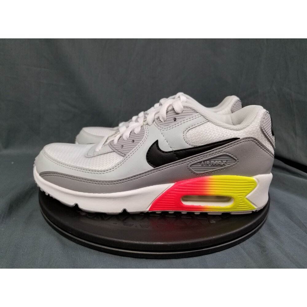 Nike Air Max 90 GS 'Gradient Cassette' Sneakers White Size 7Y DISPLAY NEW NO BOX - Picture 5 of 11